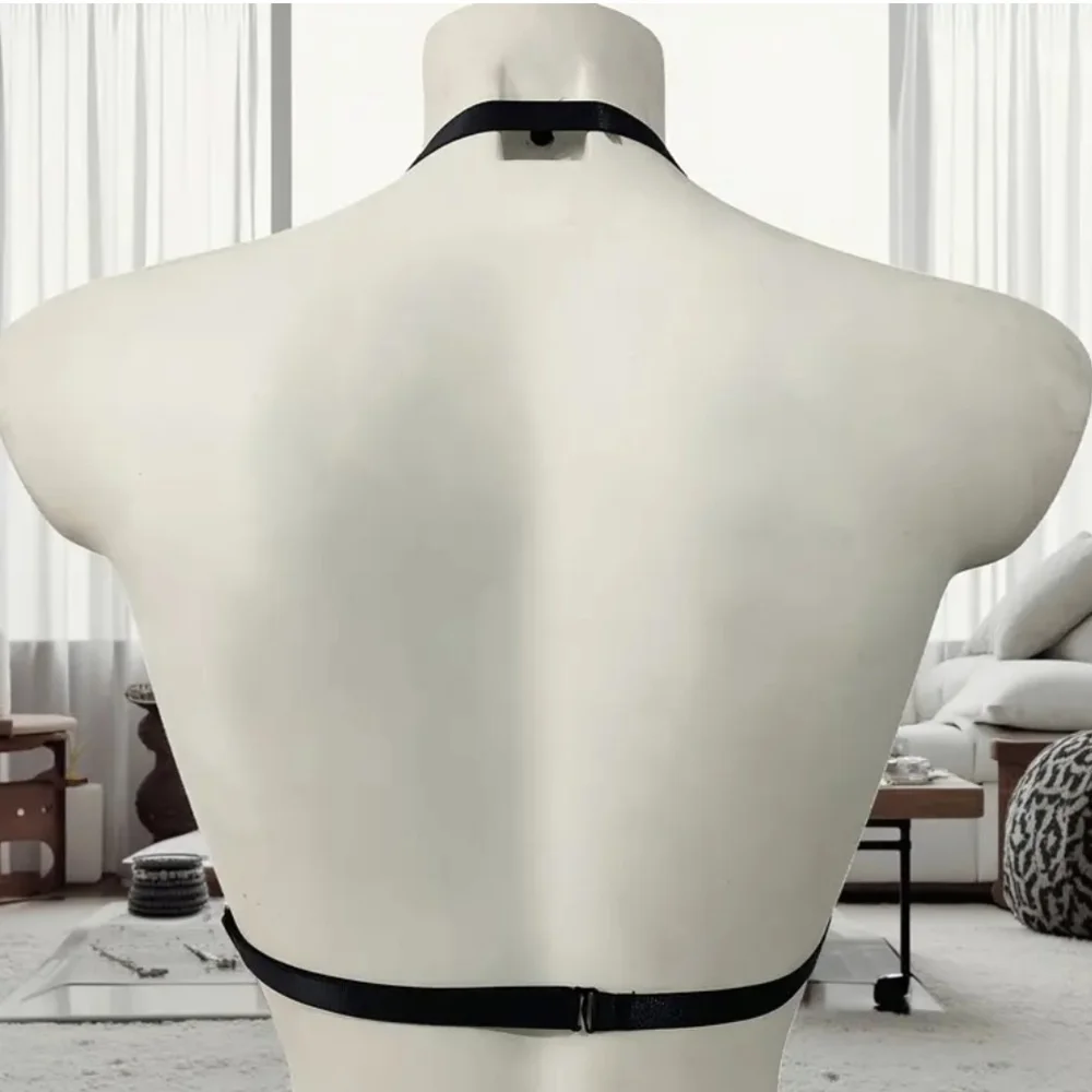 Black Bat Harness Bra - Picture 4 of 5